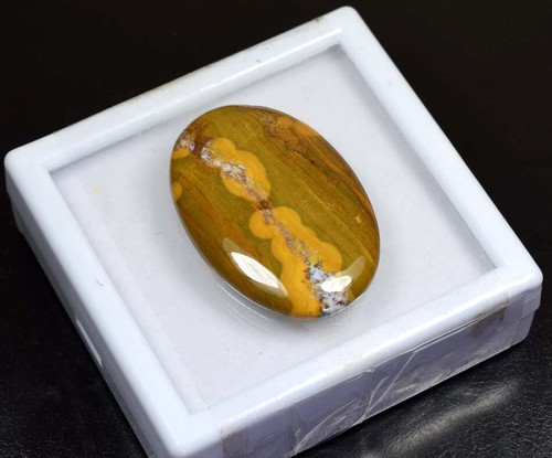 Piedra preciosa suelta cabujón ovalado jaspe marino 100 % natural 47,60 quilates para colgante - Imagen 2 de 3