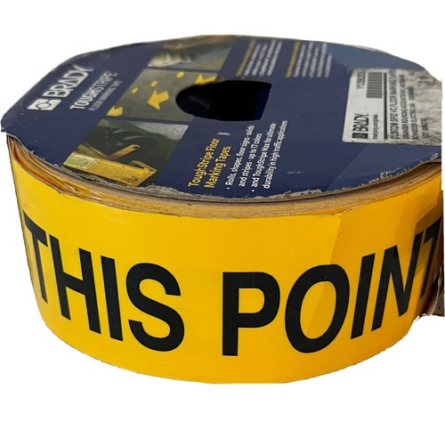 Brady Tough Stripe Floor Marking Tape Yellow 2" Bump Cap Required Beyond .. - Picture 5 of 5