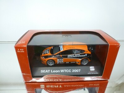 SEAT LEON WTTC 2007 #20 DUTCH DRIVER CORONEL - BRASIL ORANGE 1:43 - GOOD IN BOX
