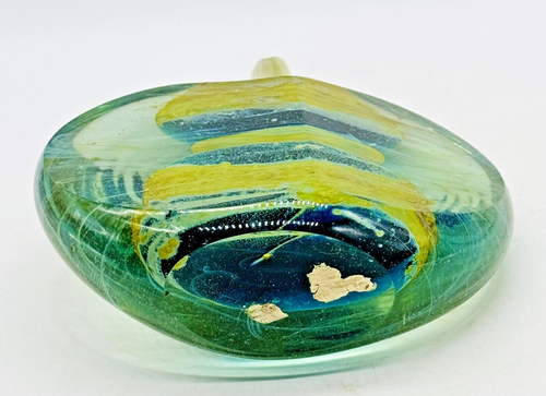 Mdina Sea Sand Cut Ice Lollipop Vase Michael Harris Malta Art Glass c1970 7 inch - Picture 6 of 9