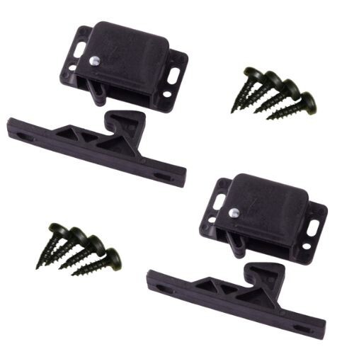2 Pack 5838 Black Grabber Latch WITH HARDWARE RV Trailer Catch CL308