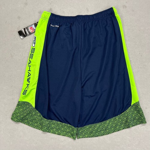 Majestic Cool Base Seattle Seahawks Sportshorts Herren M Kordelzug Training Fitnessstudio