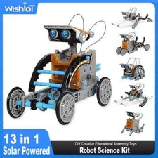 190PCS STEM 13 in 1 Solar Powered Robot Science Kit DIY Building Blocks Gift DIY