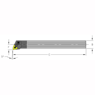 E16R MWLNR4: RH Carbide Boring Bar For WNMG 432 Insert, 1''Shank
