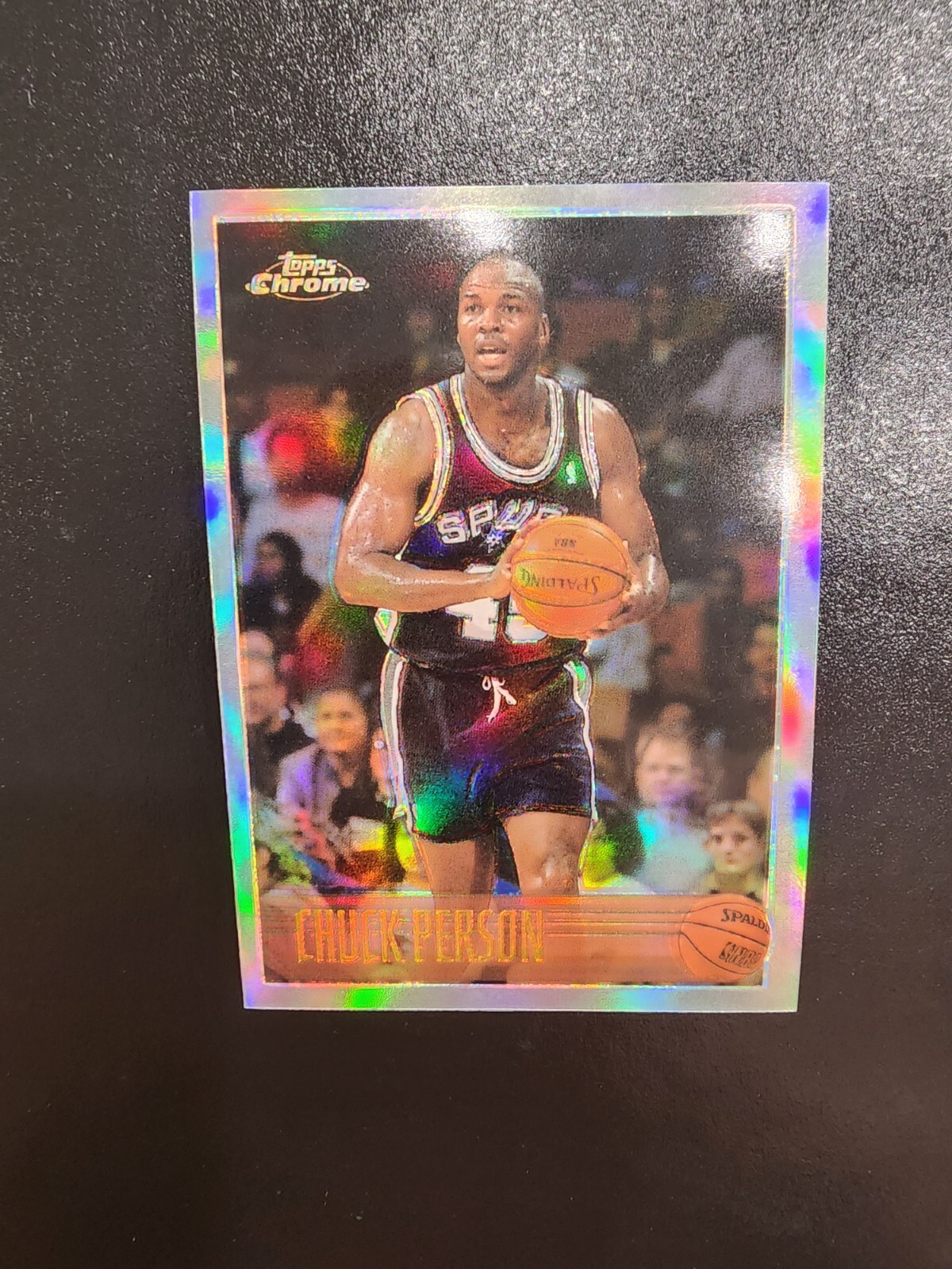 1996 97 TOPPS CHROME BASKETBALL REFRACTOR # 8 CHUCK PERSON - SET BREAK!!