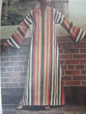 Vtg 70's Butterick 3384 PULLOVER CAFTAN LONG DRESS Sewing Pattern Women Sz 8-10