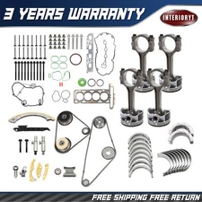 2.4L Engine Overhaul Rebuild  w/ Rods + Timing Chain VVT For Chevy GMC Buick