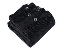90 Black Sunblock Shade Cloth Taped Edge with Grommets UV Resistant Shade Net