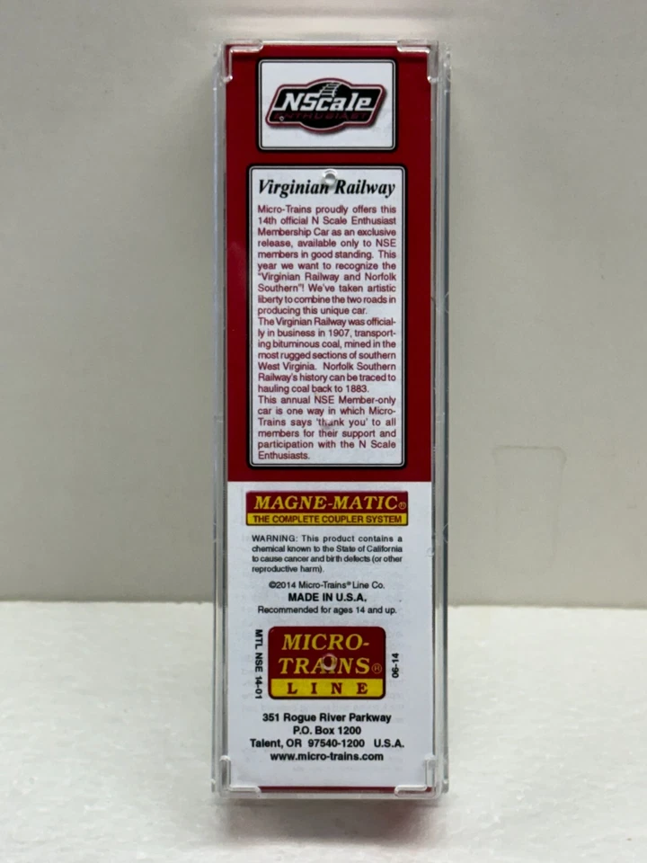 N Scale Micro Trains MTL Special Run 14-01 Virginian Blue Smoky Service Box Car - Image 4 of 4