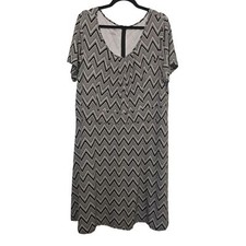 NWT Talbots 2X Stretchy Jersey Geometric Pattern Dress