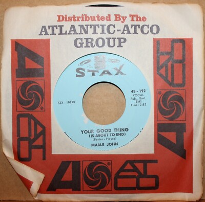 英7” Mable John Its Catching / Your Good Thing (Is About To End) 584022 Atlantic /00080 Mable John - Your Good Thing (Is About To End) / It's Catching