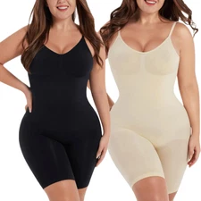 Women Backless Body Shaper Tummy Control Bodysuit Seamless Low Back tank tops