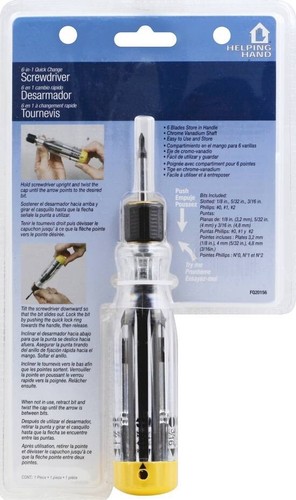 Helping Hand FQ20156 ,6-In-1 Quick Change Screwdriver(only ones Left Online)