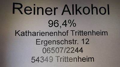 Reiner Alkohol Primasprit 96,4  % 5 L Einzelpreis 24,00  /L