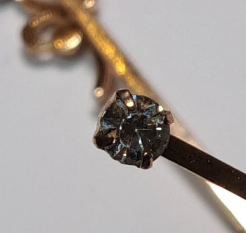 Gema acrílica de diamantes de imitación dorado vestido de fantasía bobby pin accesorio de colección ¡Bling! Foto 4 de 4