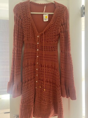 knee length dresses for ladies Free People Crochet Lace Mini Dress – White Chocolate Couture main image 0
