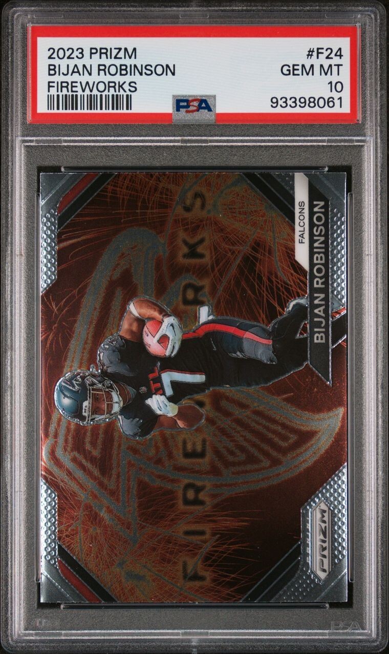 Bijan Robinson Panini Prizm Fireworks #F24 Base