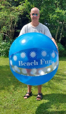 HTP NEU XL aufblasbarer Wasserball / Beach Ball "Beach Fun" ~122 cm