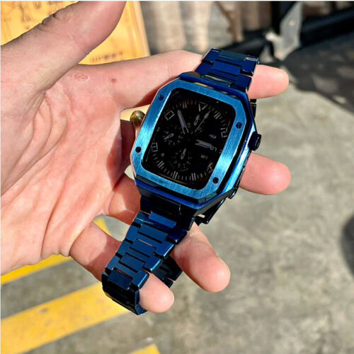 Stainless Steel Band Case Mod Kit For Apple Watch 7 45mm Strap 6/SE/5/4 44mm - Bild 24 von 26