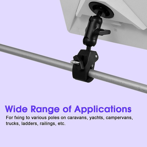 For Starlink Mini Round Tube Bracket Strong Clamp Kit with 1/4 Screw Adapter - Afbeelding 5 van 13