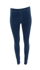 H Halston Knit Denim Ankle Forward Seam Medium Indigo Pants Cotton Blue size 18