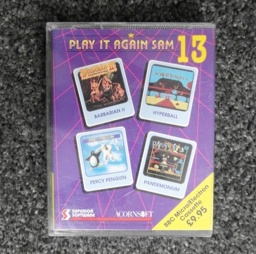 PLAY IT AGAIN SAM 13 - BBC MICRO/ACORN ELECTRON CASSETTE - Superior 1990 - VGC