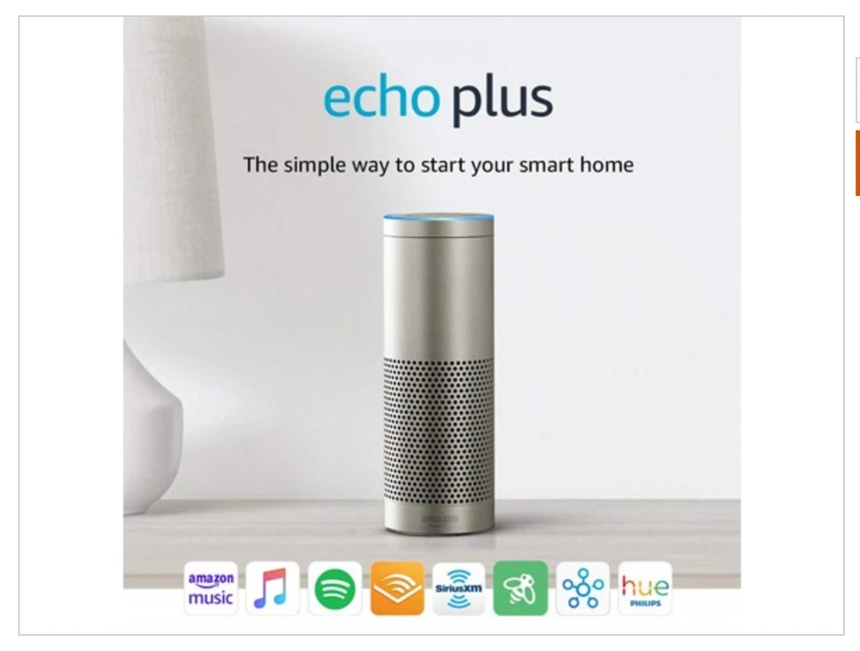 NEW Amazon Echo Plus (RARE MODEL) Smart ALEXA Large Speaker - Many Colors - Image 2 of 4