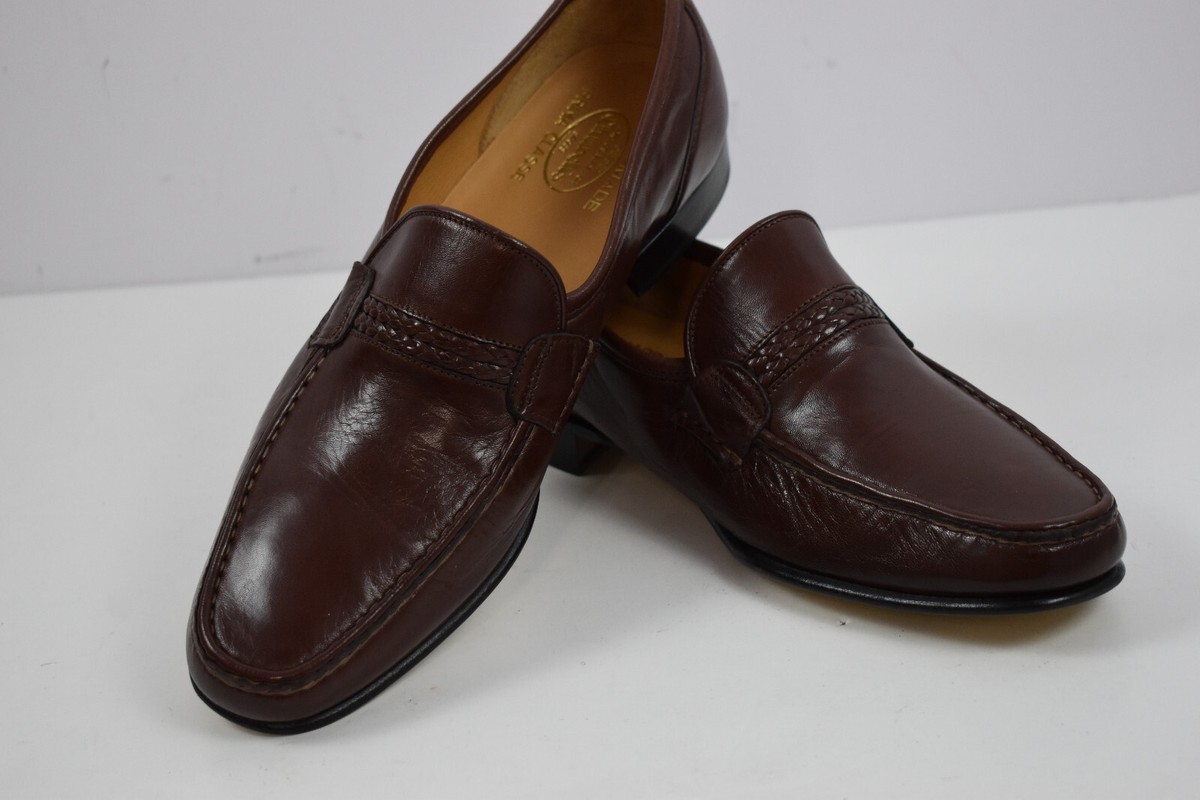 New Church's Sz 9.5 M Brown Handmade SlipOn Loafers Italy