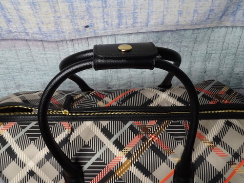 Vera Bradley Sofia Plaid Travel Duffel Bag W/Leather Trim - Carry on - New - - Picture 6 of 22