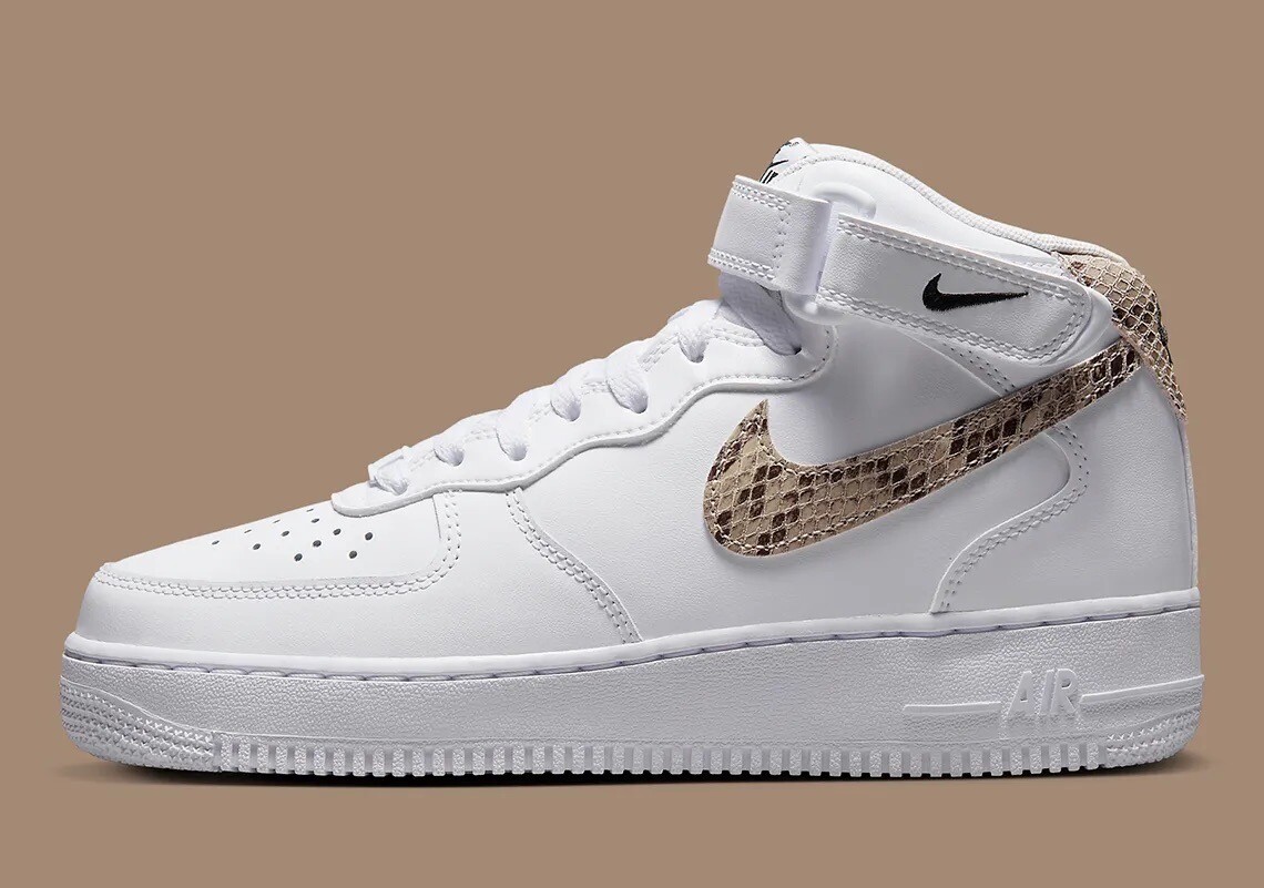 Nike Air Force 1 '07 Mid Shoes Snakeskin Swoosh Retro DD9625 Nike Air Force 1 '07 Mid Shoes Snakeskin Swoosh Retro DD9625
