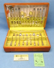 1881 Rogers Oneida Ltd Brookwood Banbury Silverplate Flatware 52 PC Set in Box