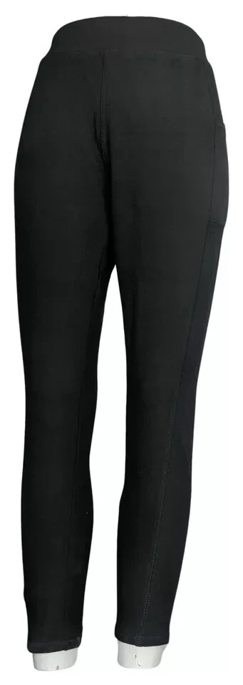 Denim & Co. Legging elástico Active Regular Duo con banda ancha negro talla 1X A563925 Foto 2 de 3