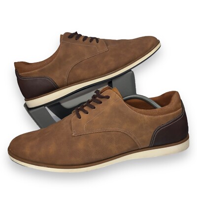 Aldo Vermilion Paneled Derby Oxfords Brown Men's 13