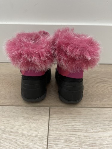 Kamik Winter Snow Boots Pink Sugarplum Fur/Fleece Lined Baby Toddler Girl 5 - Picture 4 of 6