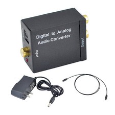 Digital to Analog Audio Converter Optical Headphone Jack with USB Power Cable US