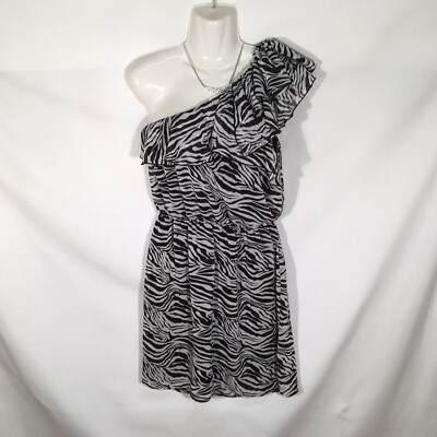 open lace back dress One Shoulder Zebra Print Maxi Dress  ChaTheLabel