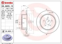 2X Brembo 08.A605.11 Bremsscheibe Passend FüR Subaru