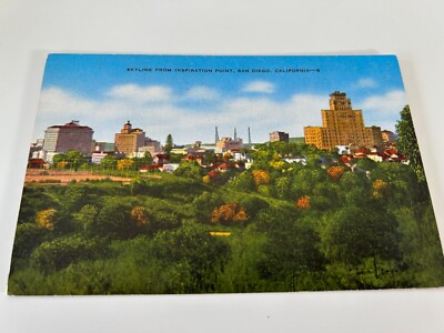 Skyline from Inspiration Point San Diego California Postcard