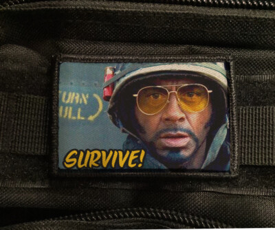 Survive Morale Patch Military Tactical Kirk Lazarus Tropic Thunder Hook [sub]