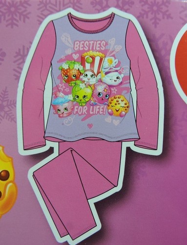 Brand New Girls SHOPKINS Flannel Pajamas 2 piece Sleep wear Set Size 6/6x - Picture 2 of 7
