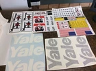 Yale Forklift Decals Black and white, complete with safety decal kit
