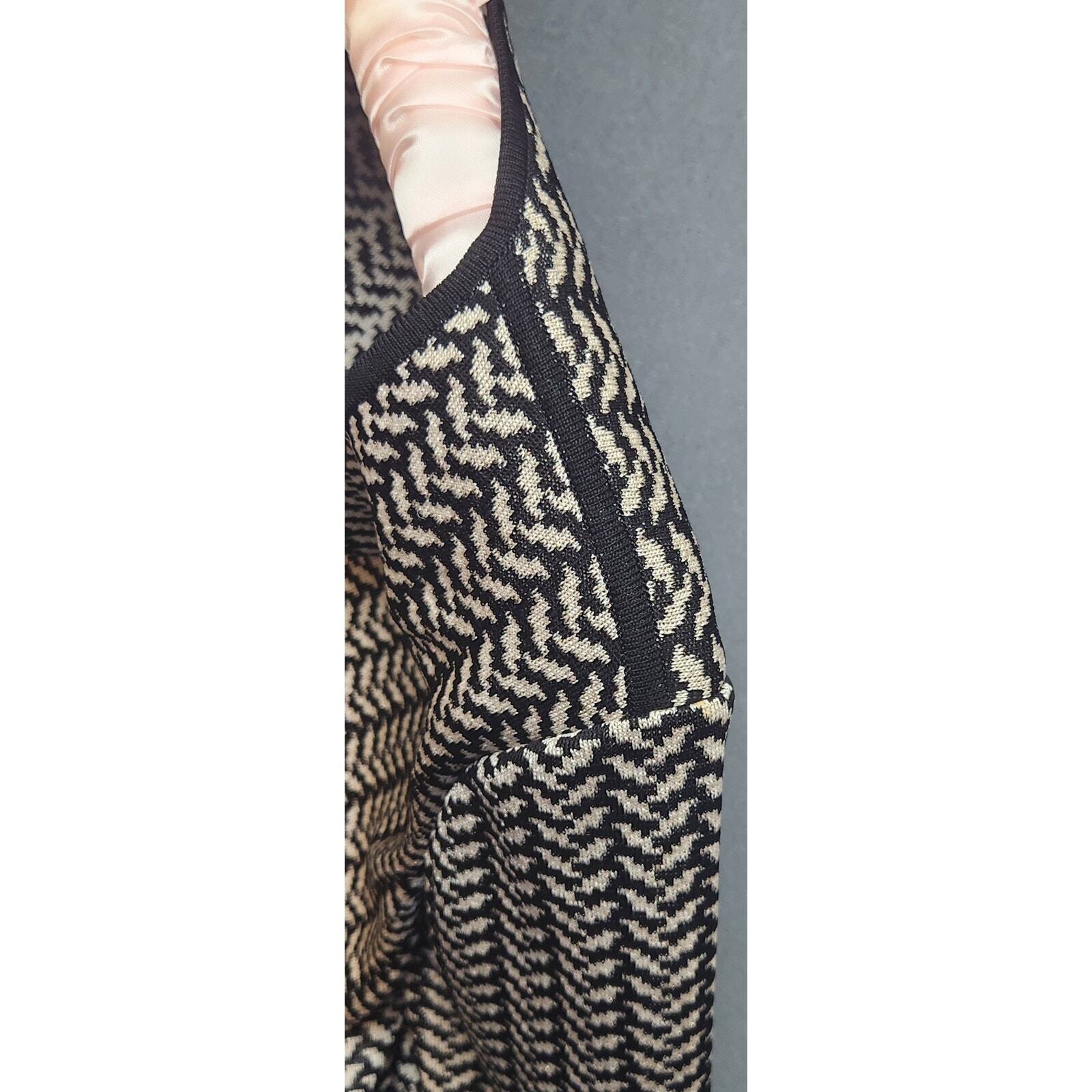 Exclusively Misook Size Small Zip Up Herringbone … - image 5