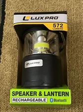 Lux Pro 572 Lumens Speaker & Lantern Rechargeable Bluetooth Power Bank Free Ship