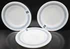 (3) Pyrex Bradford House Bread Plates Set Vintage Restaurant Ware Greek Key Lot
