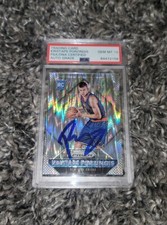 Kristaps Porzingis Signed 2015 Prizm Flash Rookie #348 PSA Gem Mt 10 AUTO Champ