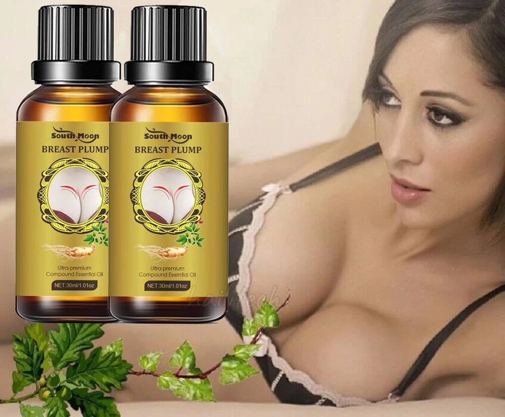 2x Big Bust Breast Massage Enlargement Oil Natural Plant Big Boobs Butt  Enhancer | eBay