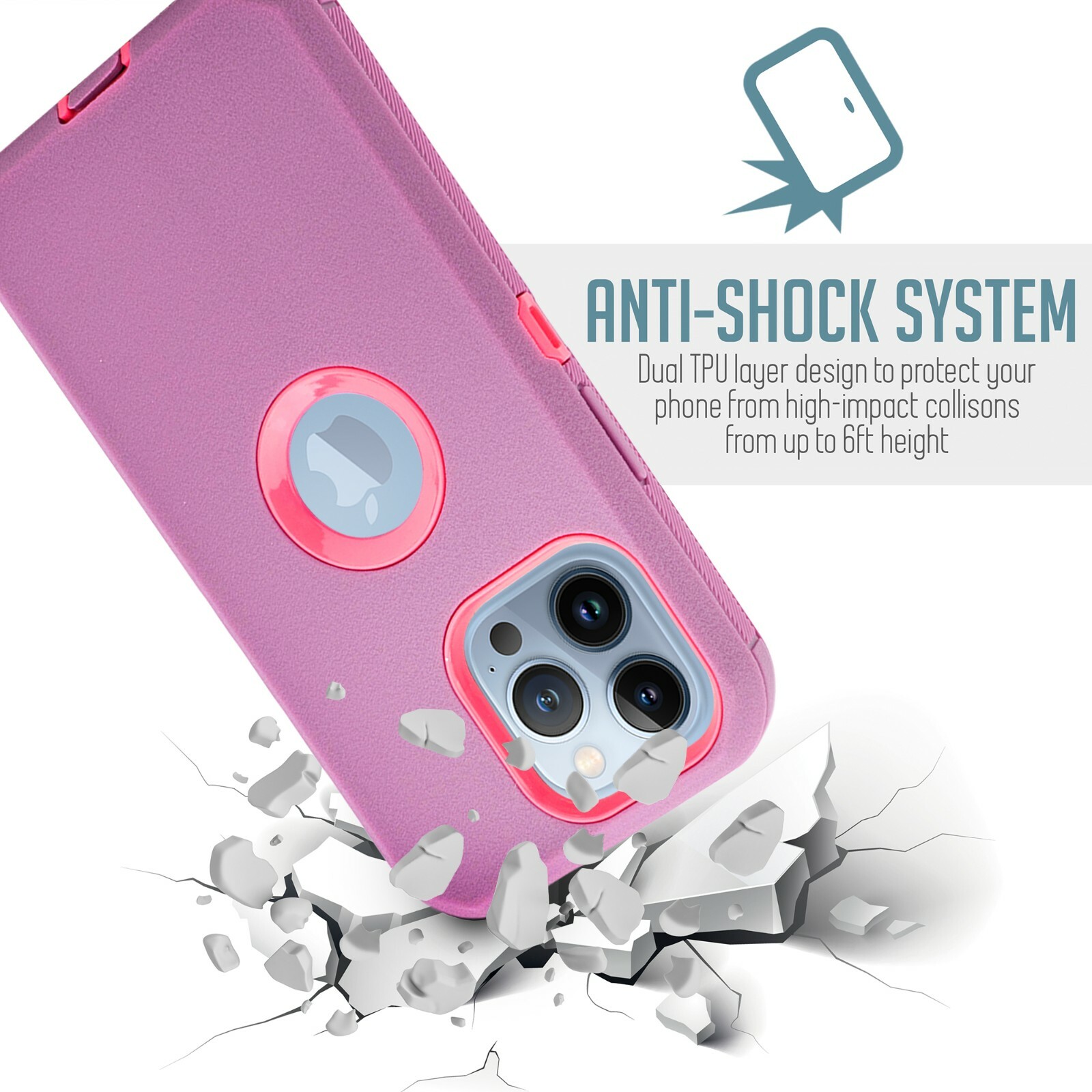 Case Protector Funda ROCK Antishock Apple iPhone 13, Pro ,Pro Max