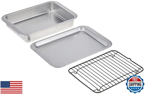 Nordic Ware Naturals 3 Piece Compact Pan Set, Toaster Oven, Counter Ovens, Ai