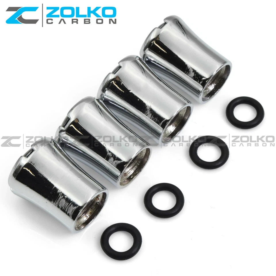 TAPAS DE VÁSTAGO DE VÁLVULA NEUMÁTICO DE RUEDA PLATEADO - VENDEDOR DE EE. UU. VT31 Foto 4 de 4