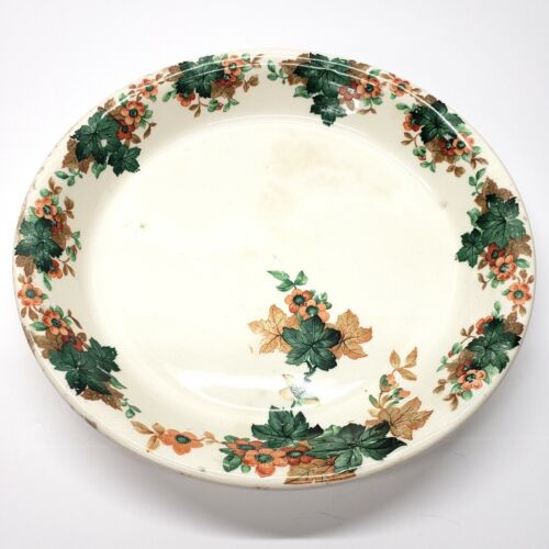 Harker Hotoven 9 1/2" Vintage Pie Plate with Floral Design - Imagen 1 de 5